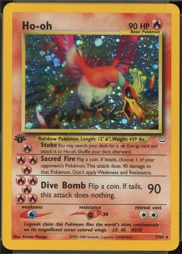 Ho-Oh [1st Edition Double Holo Error]