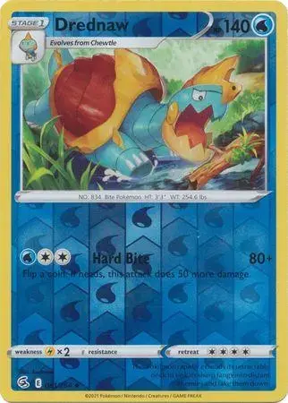 Drednaw [Reverse Holo] - Pokemon Fusion Strike #81