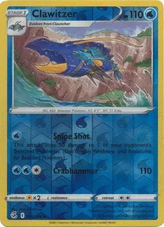 Clawitzer [Reverse Holo] - Pokemon Fusion Strike #75