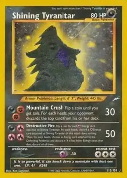 Shining Tyranitar 113 - Pokemon Neo Destiny