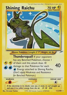 Shining Raichu 111 - Pokemon Neo Destiny