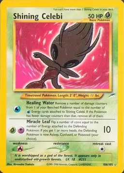 Shining Celebi 106 - Pokemon Neo Destiny