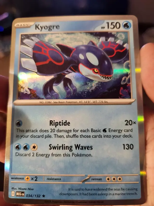 Kyogre [Reverse Holo] - Pokemon Mega Evolution #34