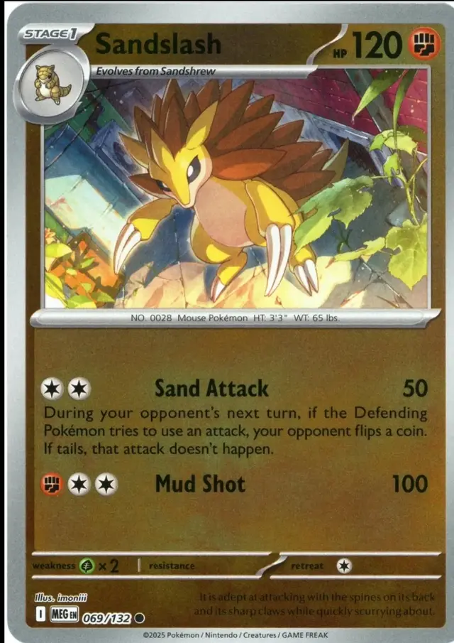 Sandslash [Reverse Holo] - Pokemon Mega Evolution #69