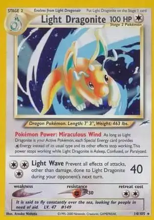 Light Dragonite - Pokemon Neo Destiny #14