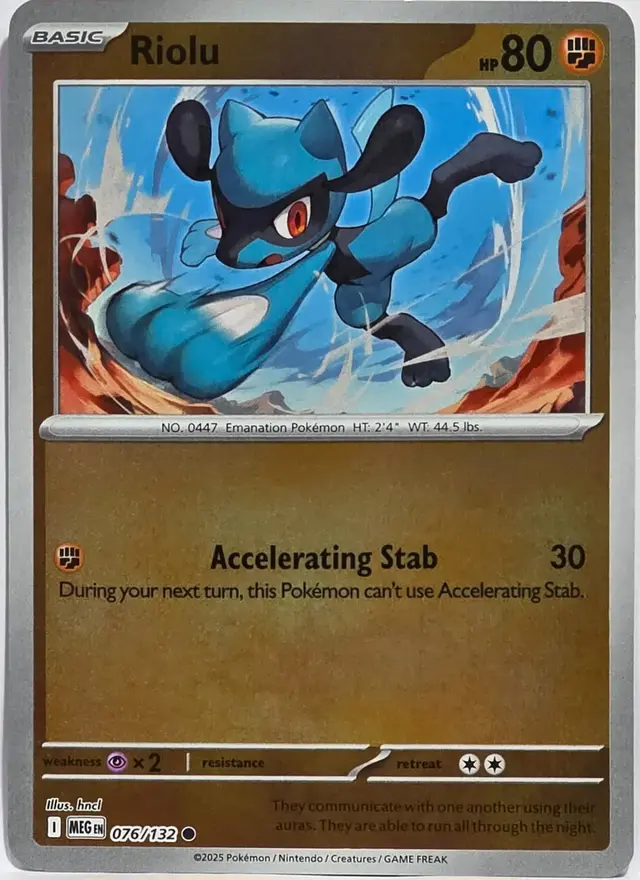 Riolu [Reverse Holo] - Pokemon Mega Evolution #76
