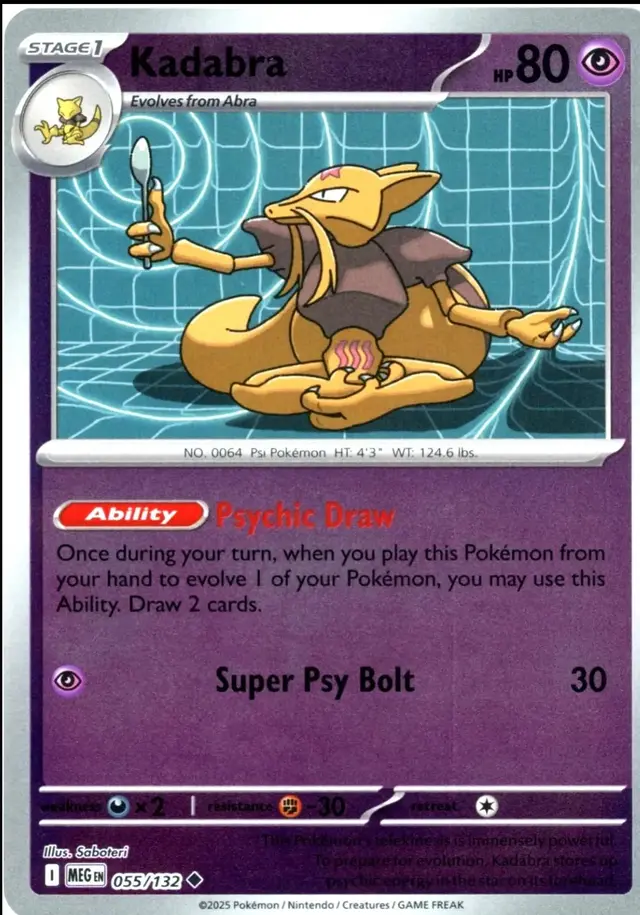 Kadabra [Reverse Holo] - Pokemon Mega Evolution #55