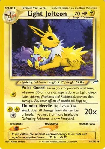 Light Jolteon - Pokemon Neo Destiny #48