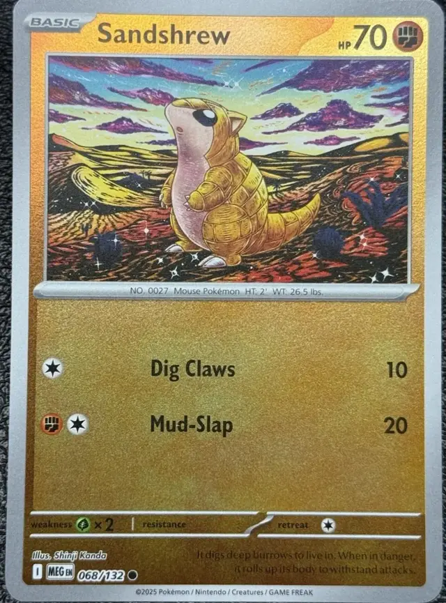 Sandshrew [Reverse Holo] - Pokemon Mega Evolution #68