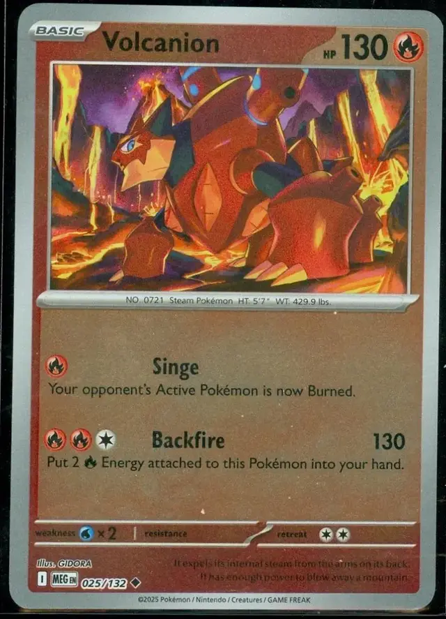Volcanion [Reverse Holo] - Pokemon Mega Evolution #25