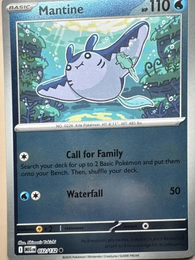 Mantine [Reverse Holo] - Pokemon Mega Evolution #32
