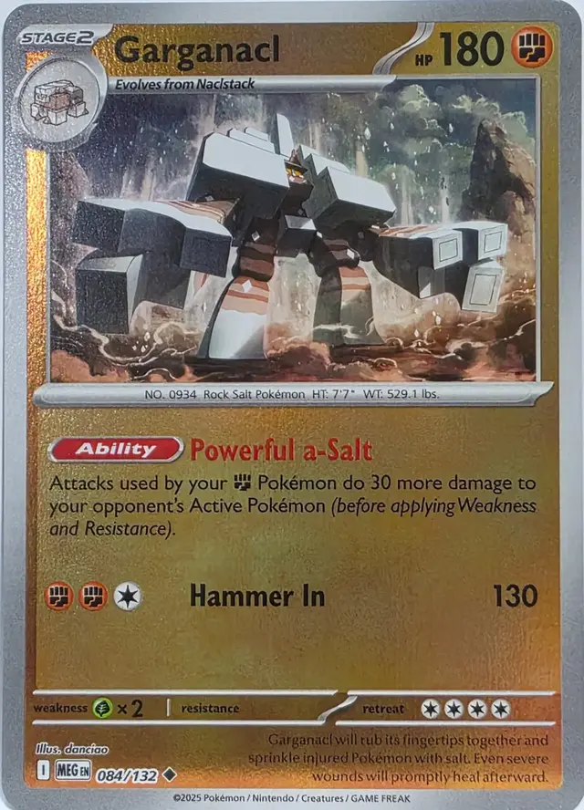 Garganacl [Reverse Holo] - Pokemon Mega Evolution #84