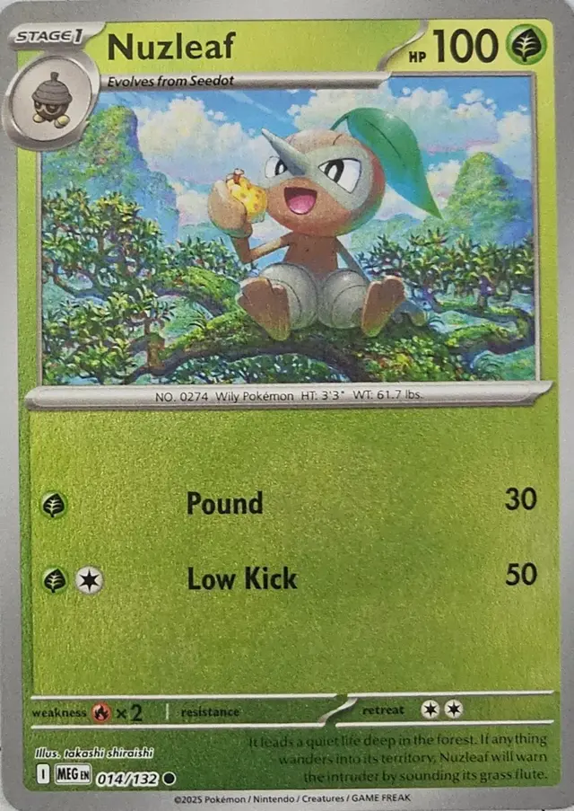 Nuzleaf [Reverse Holo] - Pokemon Mega Evolution #14