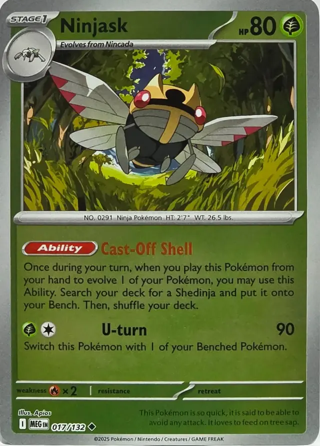 Ninjask [Reverse Holo] - Pokemon Mega Evolution #17