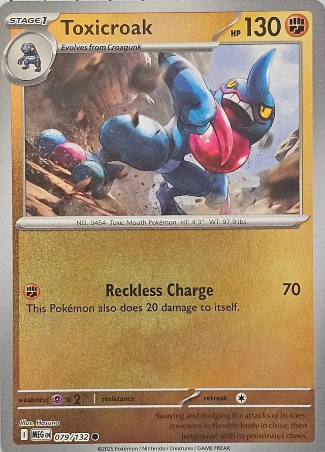 Toxicroak [Reverse Holo] - Pokemon Mega Evolution #79
