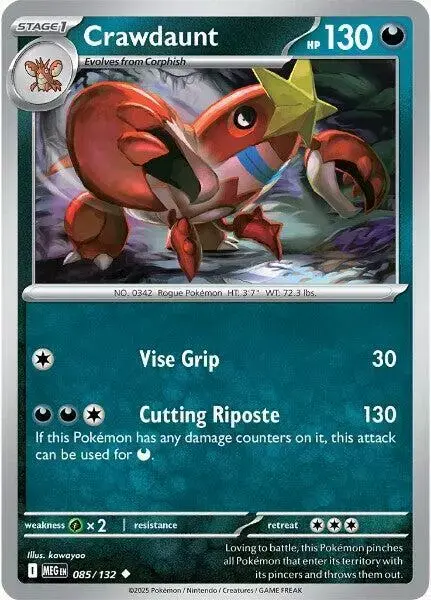 Crawdaunt [Reverse Holo] - Pokemon Mega Evolution #85