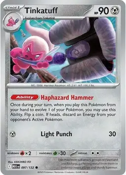Tinkatuff [Reverse Holo] - Pokemon Mega Evolution