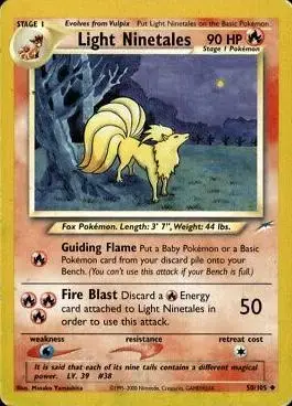 Light Ninetales - Pokemon Neo Destiny #50
