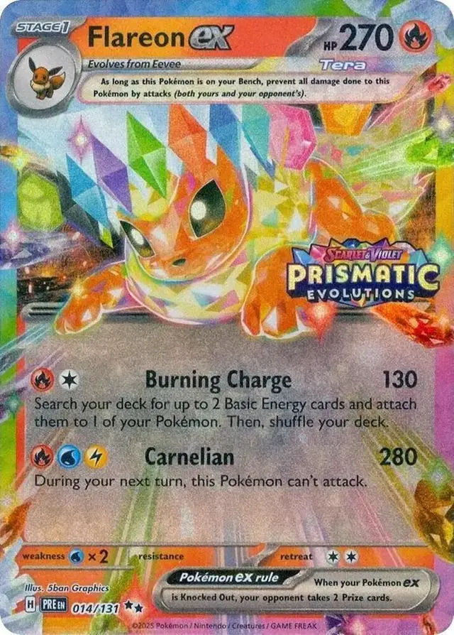 Flareon ex [Stamped] - Pokemon Prismatic Evolutions #14