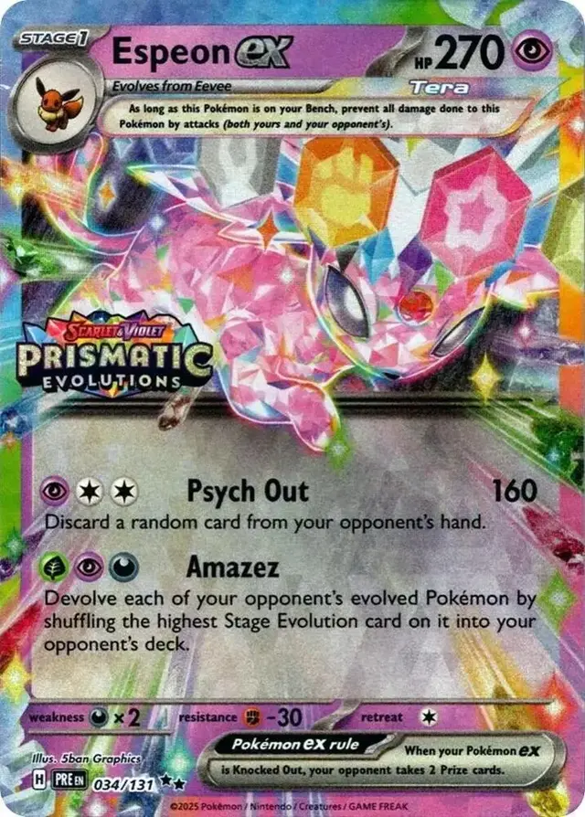 Espeon ex [Stamped] - Pokemon Prismatic Evolutions #34