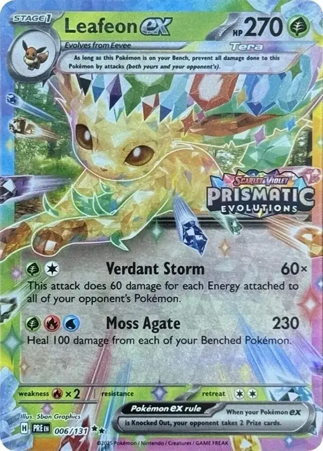 Leafeon Ex [Stamped] - Pokemon Prismatic Evolutions #6