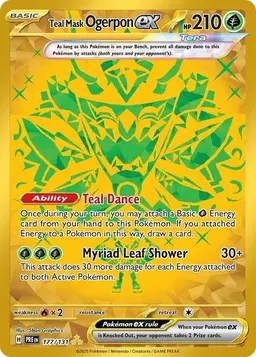 Teal Mask Ogerpon ex 177 - Pokemon Prismatic Evolutions