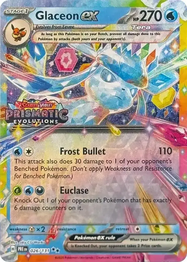 Glaceon ex [Stamped] - Pokemon Prismatic Evolutions #26