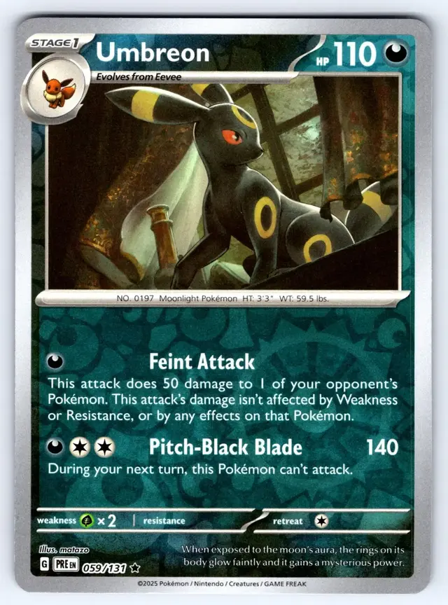 Umbreon [Reverse] - Pokemon Prismatic Evolutions #59