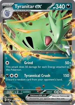 Tyranitar ex 64 - Pokemon Prismatic Evolutions