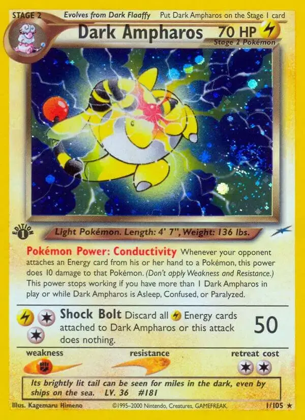 Dark Ampharos [1st Edition] - Pokemon Neo Destiny #1