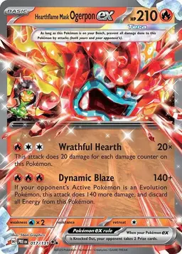 Hearthflame Mask Ogerpon ex 17 - Pokemon Prismatic Evolutions