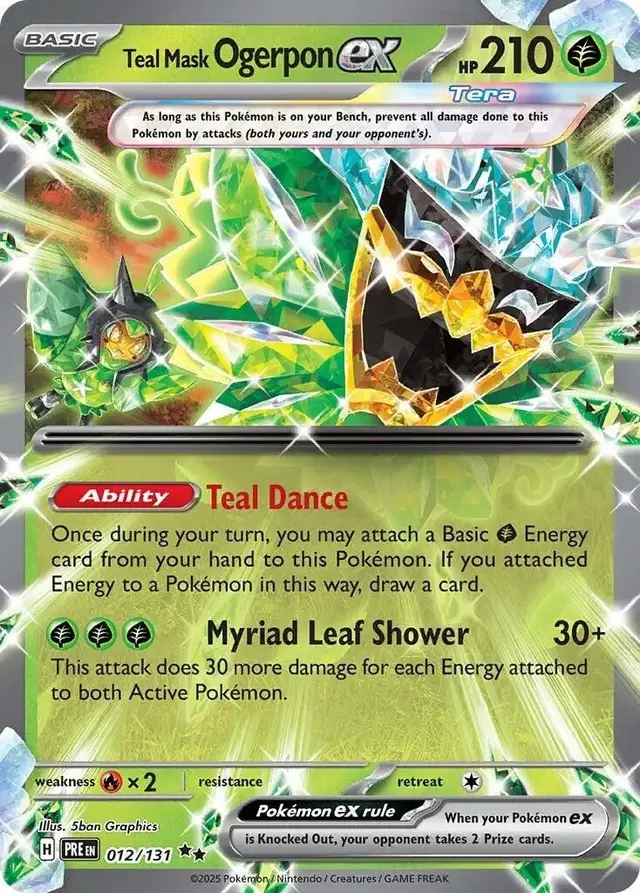Teal Mask Ogerpon ex - Pokemon Prismatic Evolutions #12