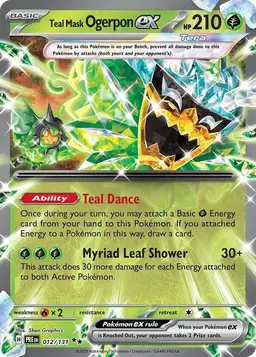 Teal Mask Ogerpon ex 12 - Pokemon Prismatic Evolutions