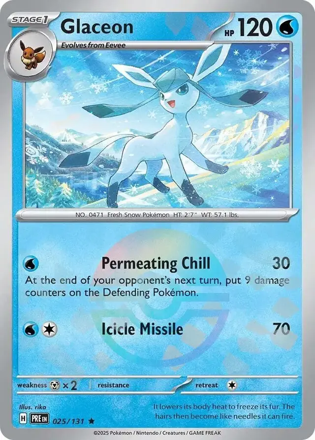 Glaceon [Poke Ball] - Pokemon Prismatic Evolutions #25
