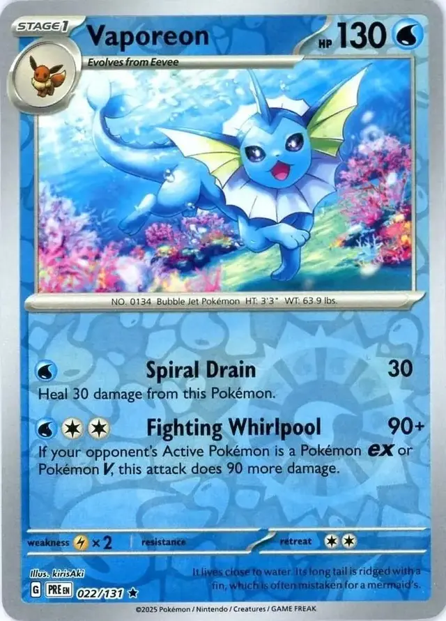 Vaporeon [Reverse] - Pokemon Prismatic Evolutions #22