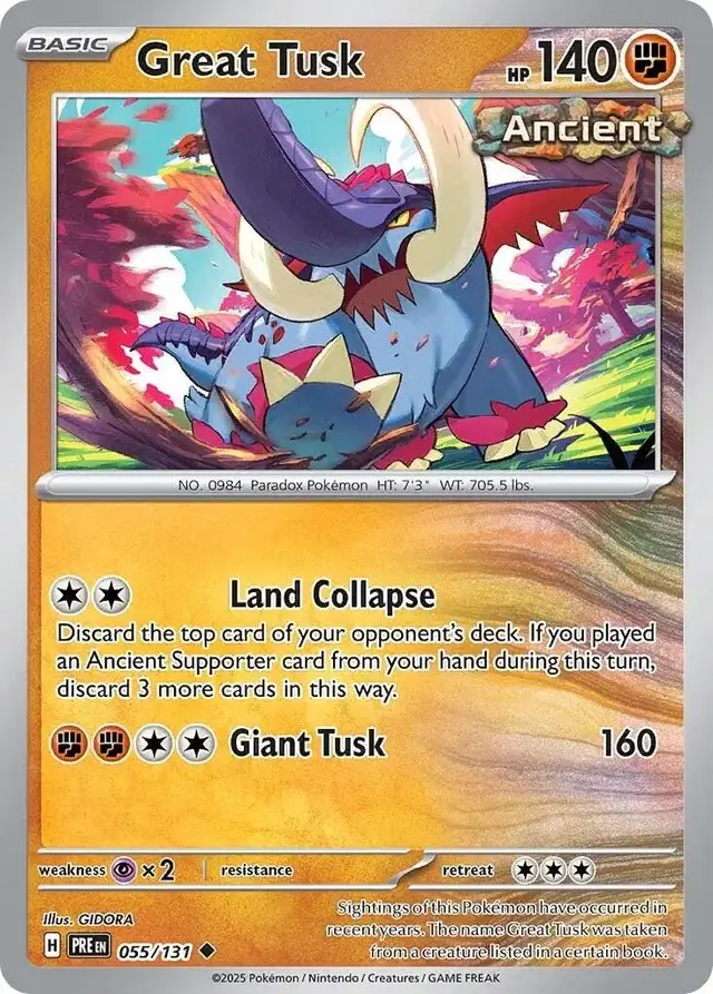 Great Tusk - Pokemon Prismatic Evolutions #55