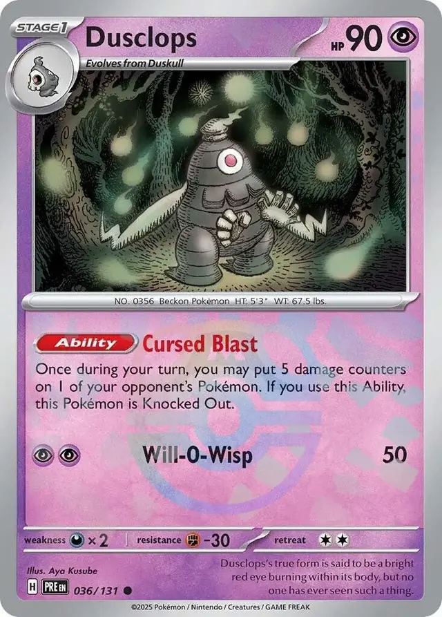 Dusclops [Master Ball] - Pokemon Prismatic Evolutions #36