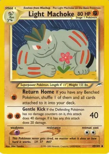 Light Machoke - Pokemon Neo Destiny #49