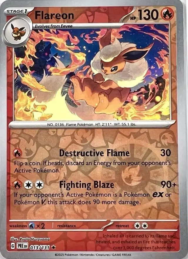 Flareon [Reverse] - Pokemon Prismatic Evolutions #13