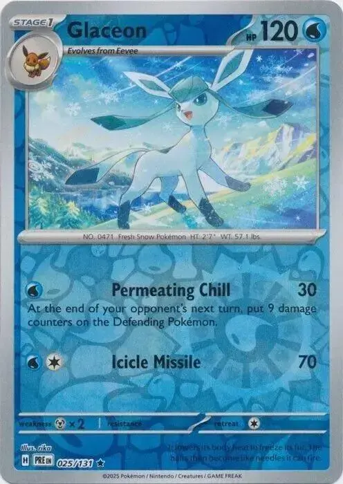 Glaceon [Reverse] - Pokemon Prismatic Evolutions #25