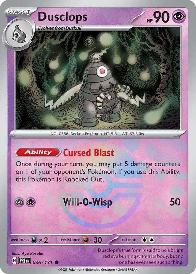 Dusclops [Poke Ball] - Pokemon Prismatic Evolutions #36