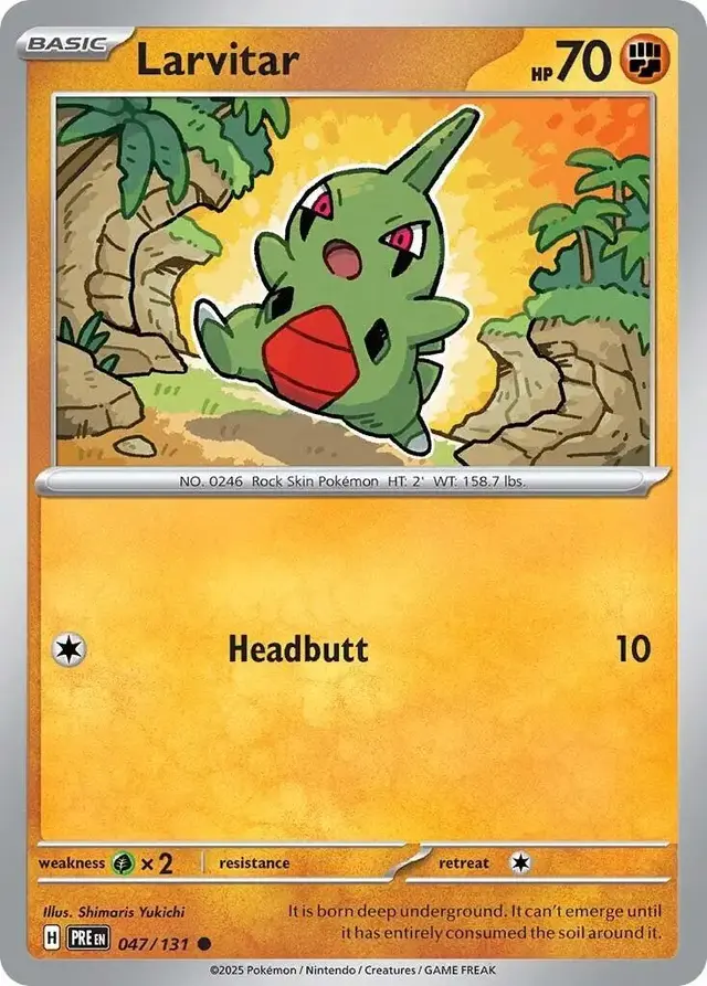 Larvitar - Pokemon Prismatic Evolutions #47