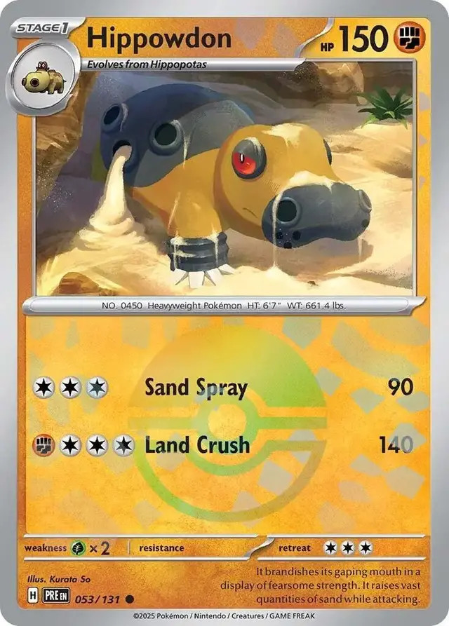 Hippowdon [Poke Ball] - Pokemon Prismatic Evolutions #53