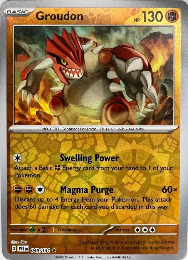 Groudon [Reverse] - Pokemon Prismatic Evolutions #49