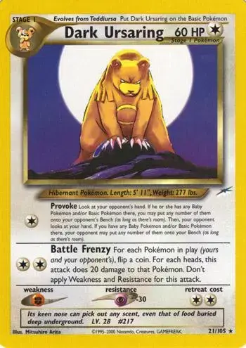 Dark Ursaring - Pokemon Neo Destiny #21