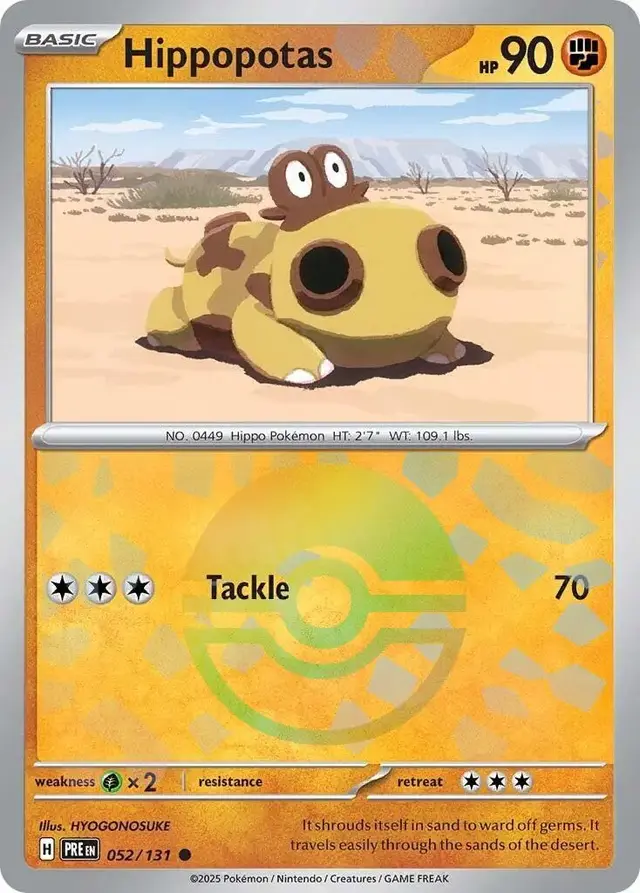 Hippopotas [Poke Ball] - Pokemon Prismatic Evolutions #52