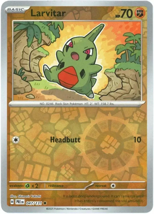 Larvitar [Reverse] - Pokemon Prismatic Evolutions #47