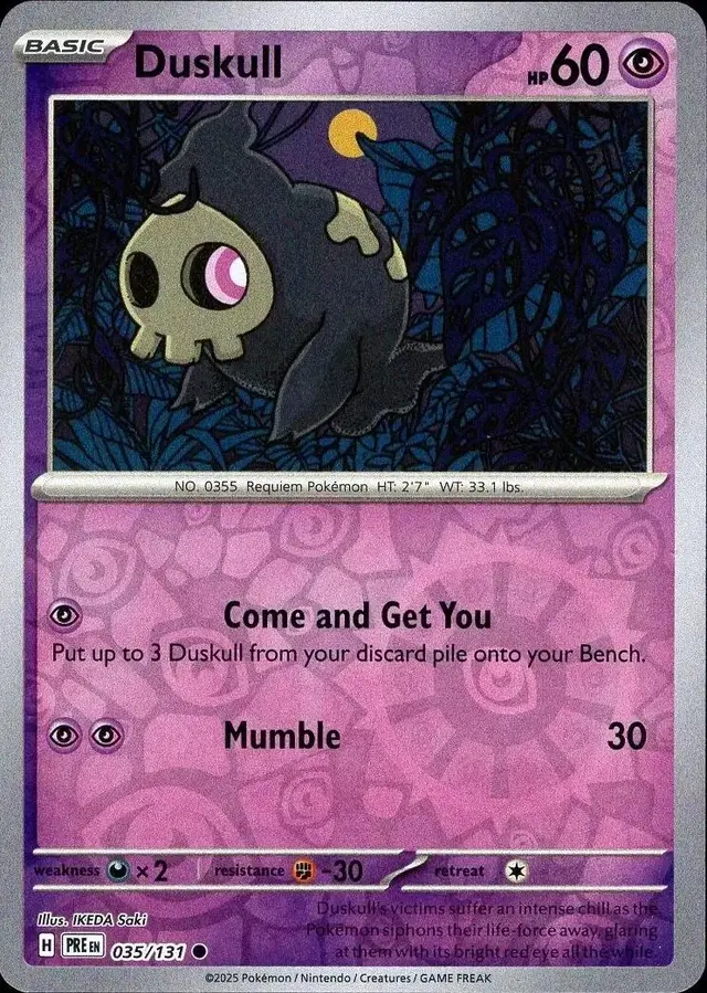 Duskull [Reverse] - Pokemon Prismatic Evolutions #35