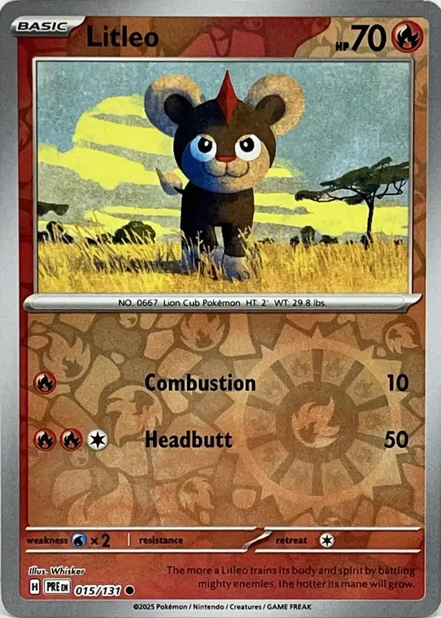 Litleo [Reverse] - Pokemon Prismatic Evolutions #15