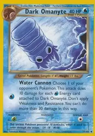 Dark Omanyte - Pokemon Neo Destiny #37